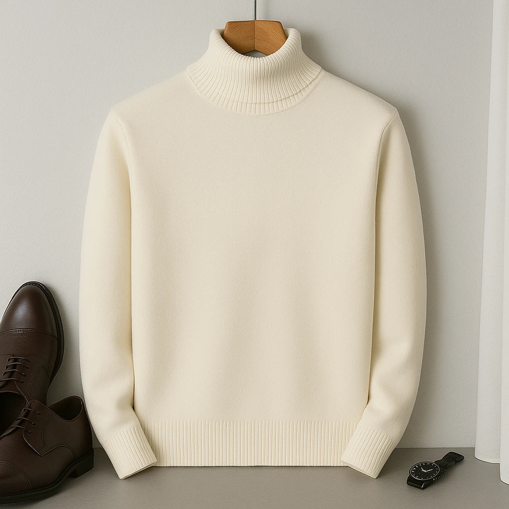 Kian Men's Turtleneck Sweater – Warm Comfortable Cashmere Wool Blend
