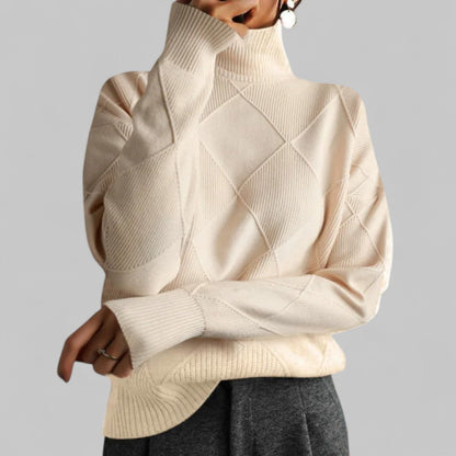 Women's Oversized Chunky Knit Sweater — Black