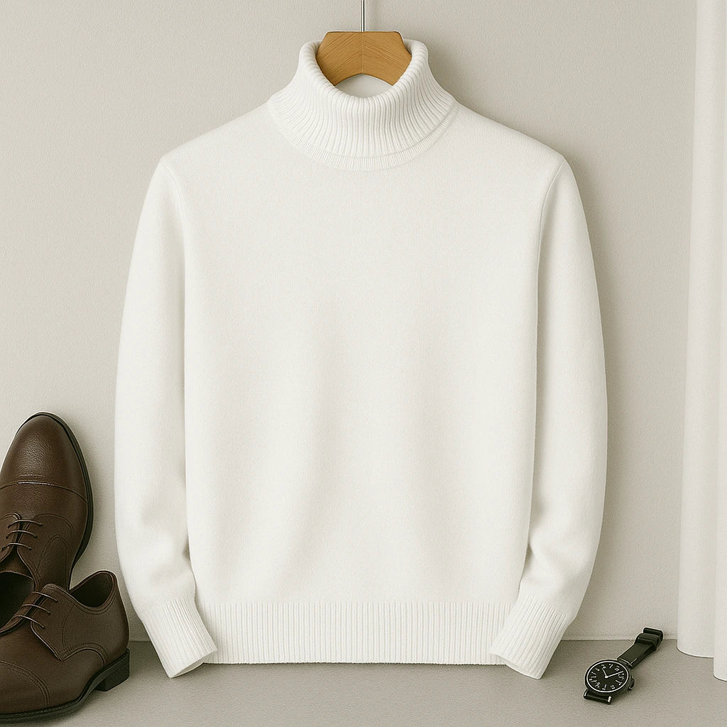 Kian Men's Turtleneck Sweater – Warm Comfortable Cashmere Wool Blend