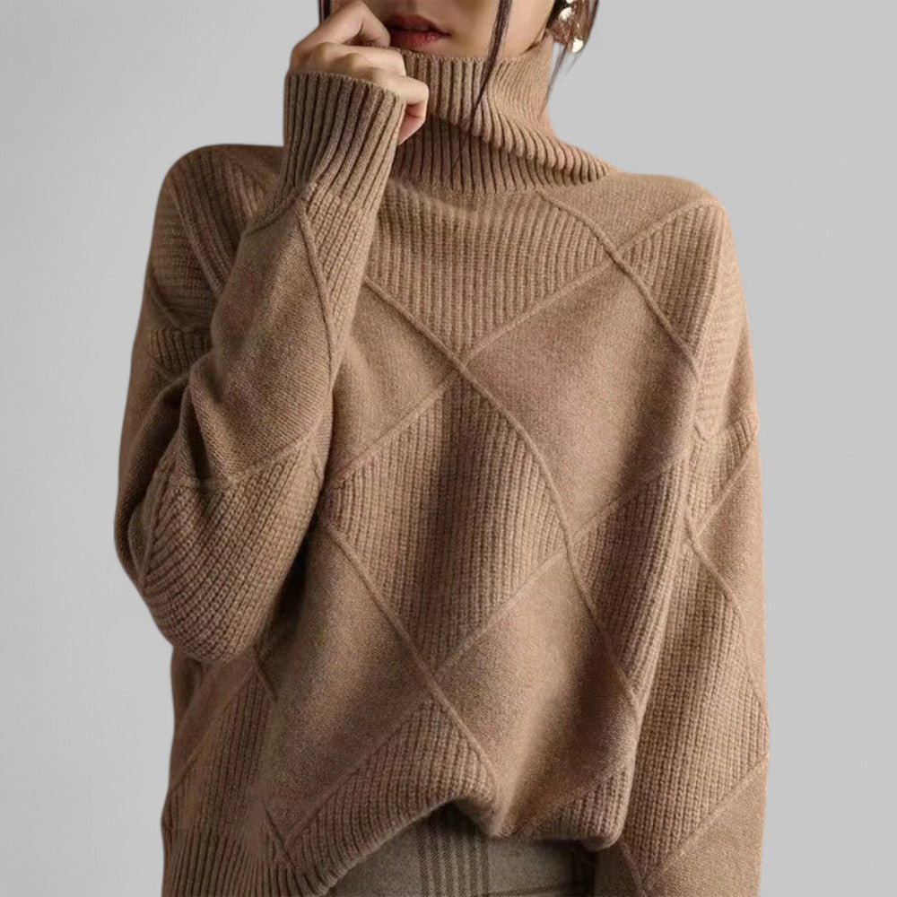 Women's Oversized Chunky Knit Sweater — Black