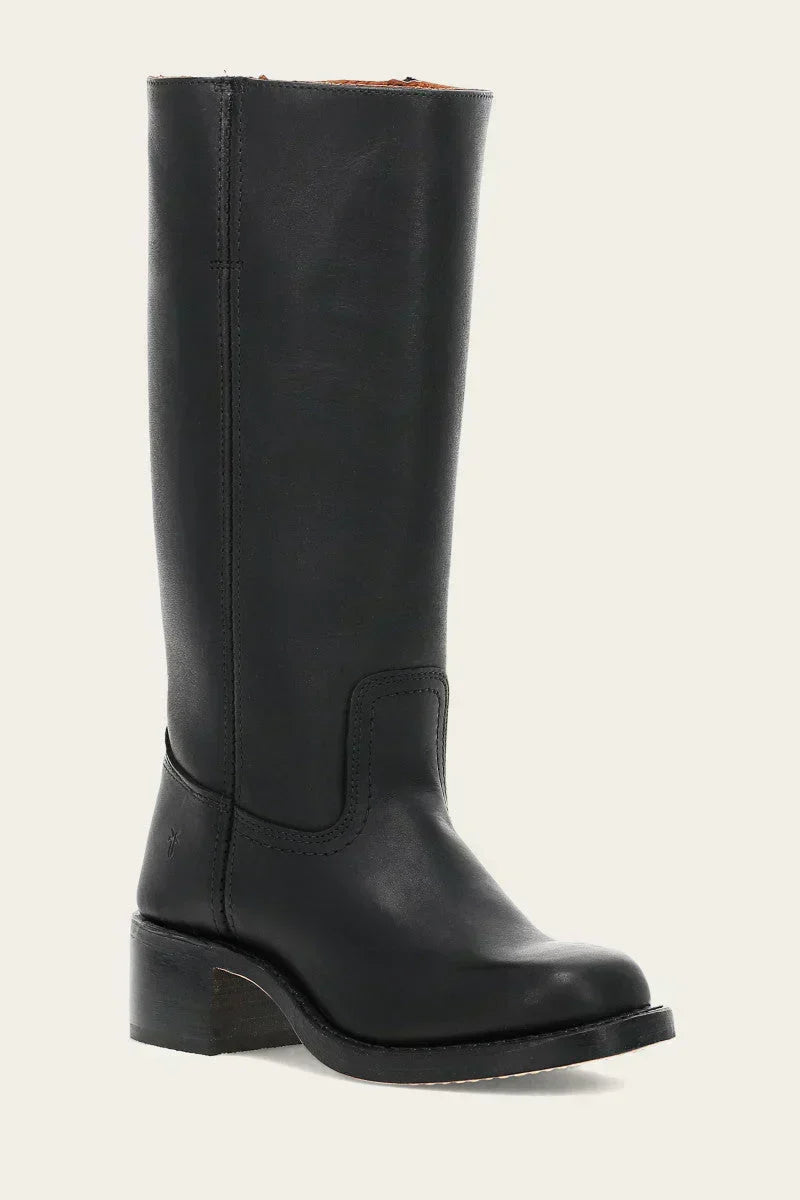 Women's Western Stacked Heel Boots — Light Brown