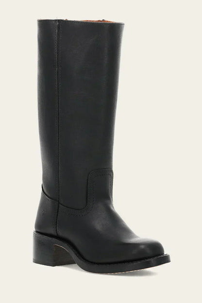 Women's Western Stacked Heel Boots — Light Brown