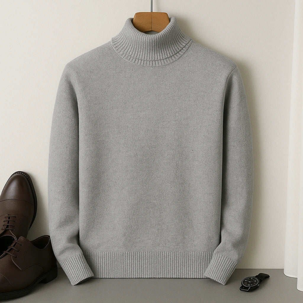 Kian Men's Turtleneck Sweater – Warm Comfortable Cashmere Wool Blend