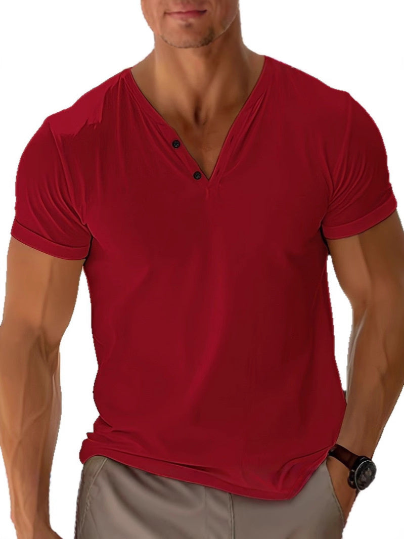 Damon Men's Short Sleeve T-Shirt – Plain Lightweight Breathable Cotton