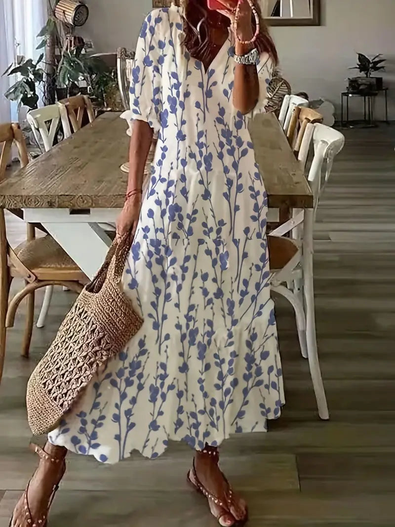 Charm Women's Bohemian V-Neck Summer Dress