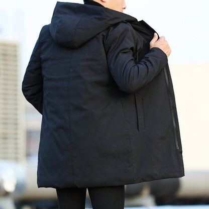 Eric Men's Long Winter Jacket – Waterproof with Adjustable Hood and Insulating Lining
