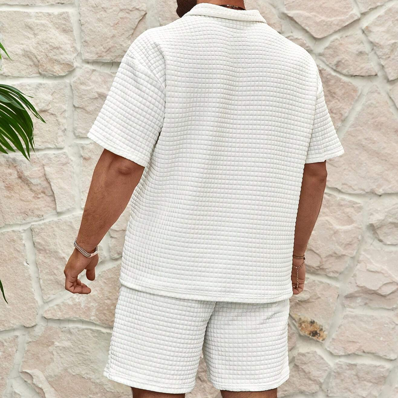 Silas Men's Luxury Set – Breathable Cotton Polo with Matching Shorts