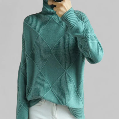 Women's Oversized Chunky Knit Sweater — Camel