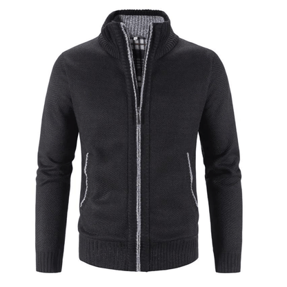 Hayden Cardigan Men High Collar – Elegant & Comfortable Knit Jacket for Winter