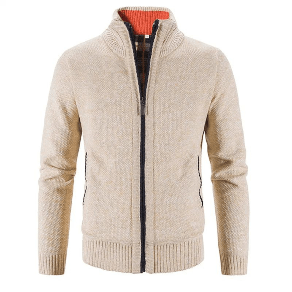 Hayden Cardigan Men High Collar – Elegant & Comfortable Knit Jacket for Winter