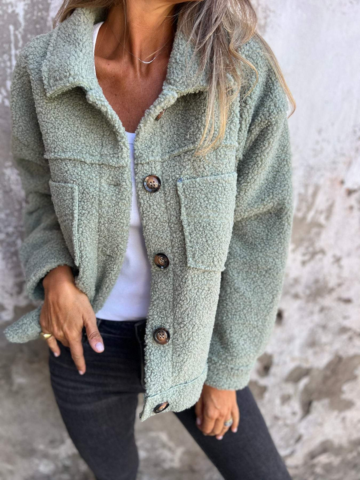 Women's Cozy Lined Winter Jacket — Green