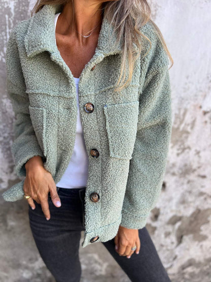 Women's Cozy Lined Winter Jacket — Green