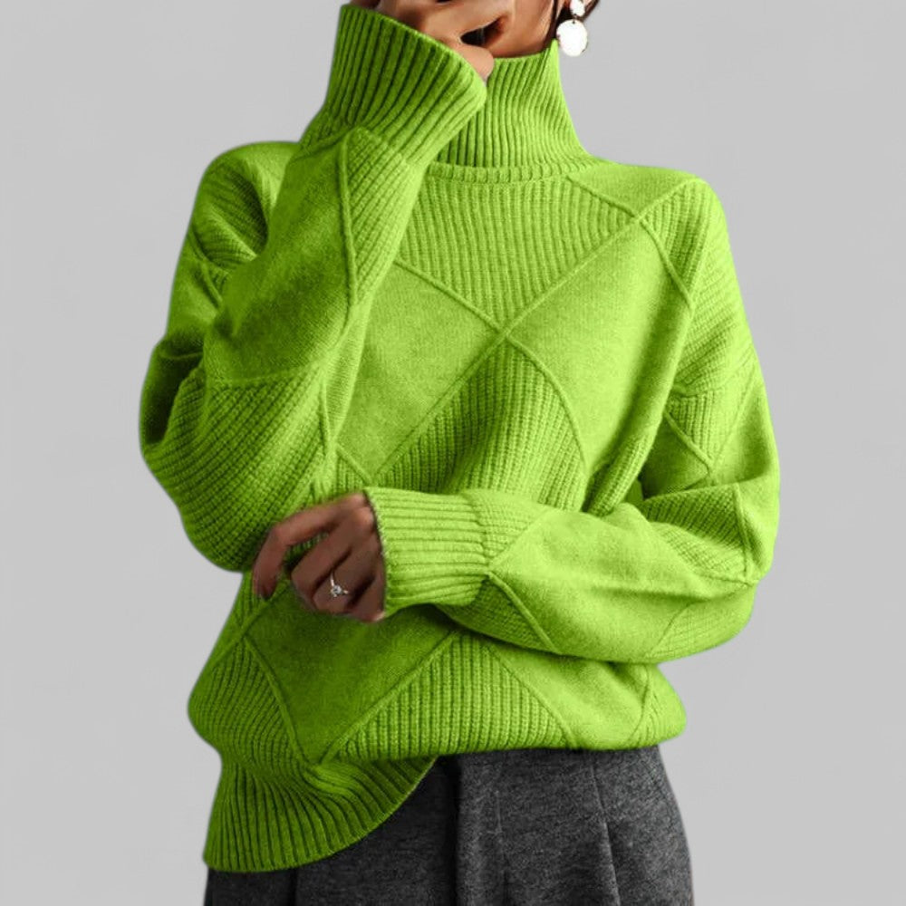 Women's Oversized Chunky Knit Sweater — Black
