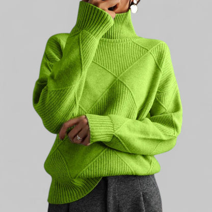 Women's Oversized Chunky Knit Sweater — Black