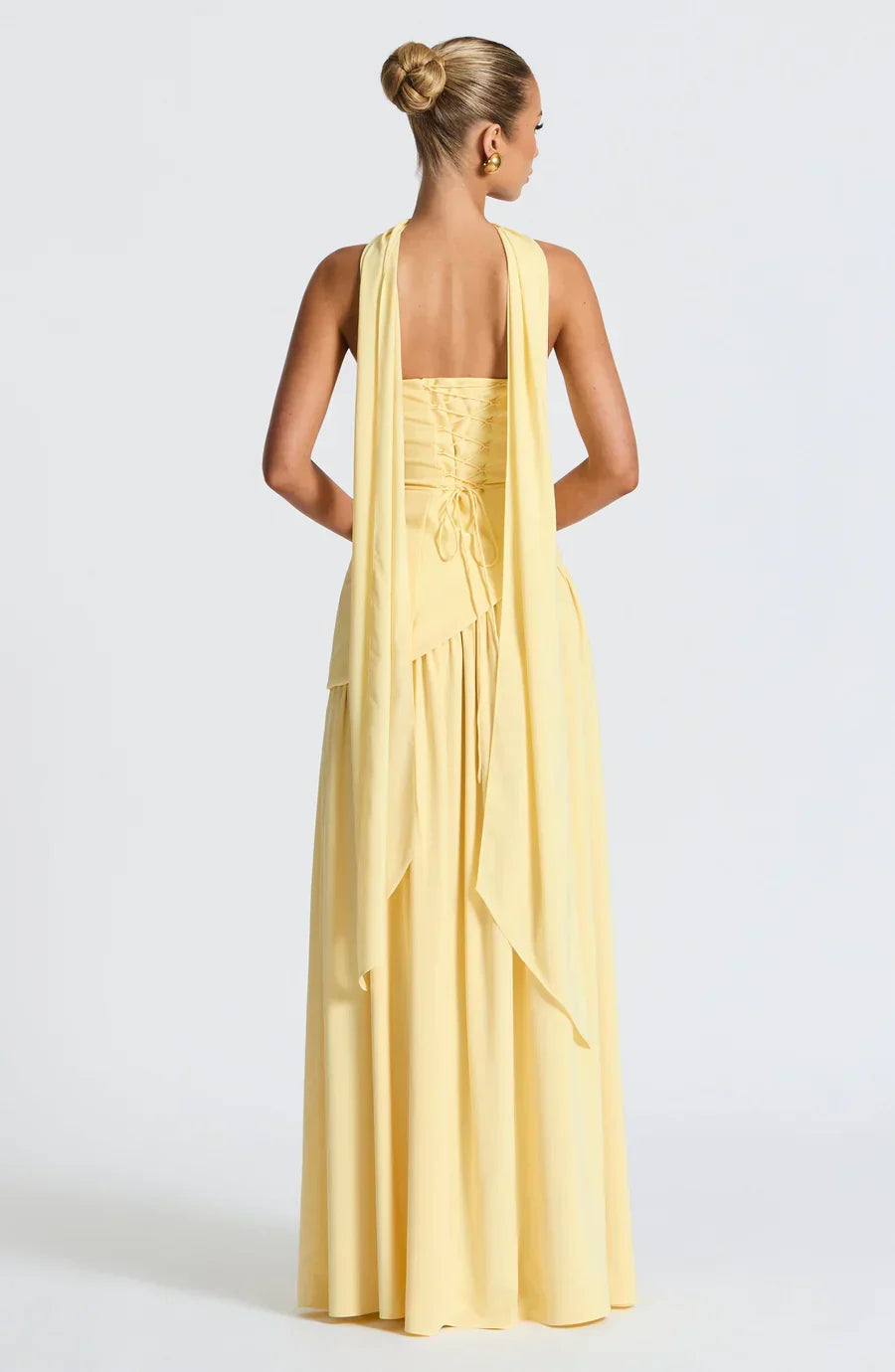 Victoria Women's Strapless Two-Tone Evening Gown with High Slit