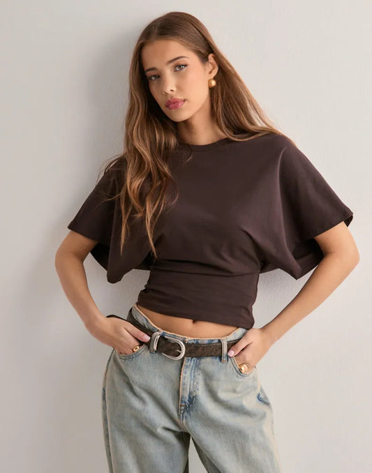 Isabelle Women's Flared Sleeve Fitted T-Shirt