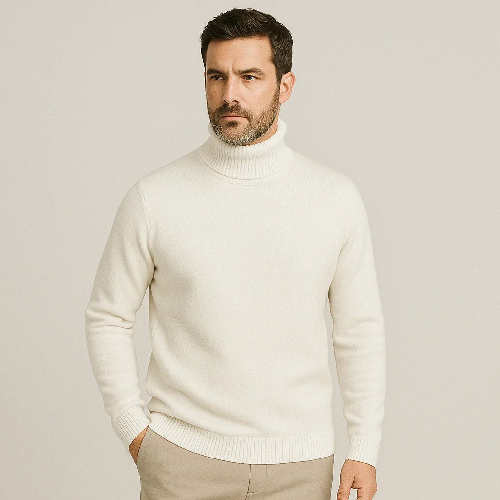 Kian Men's Turtleneck Sweater – Warm Comfortable Cashmere Wool Blend