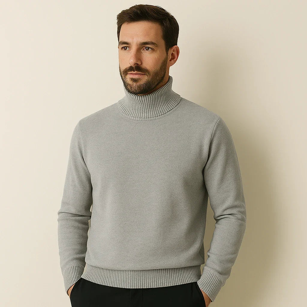 Kian Men's Turtleneck Sweater – Warm Comfortable Cashmere Wool Blend
