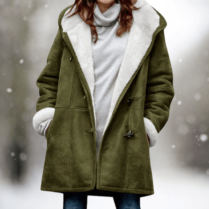 Women's Longline Hooded Winter Coat — Grey
