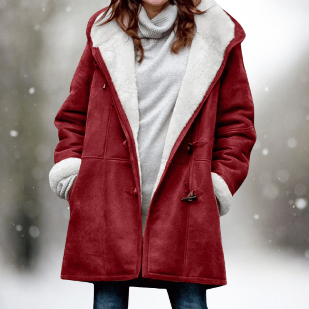 Women's Longline Hooded Winter Coat — Grey