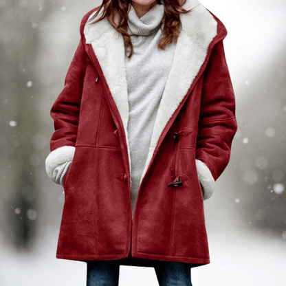 Women's Longline Hooded Winter Coat — Grey