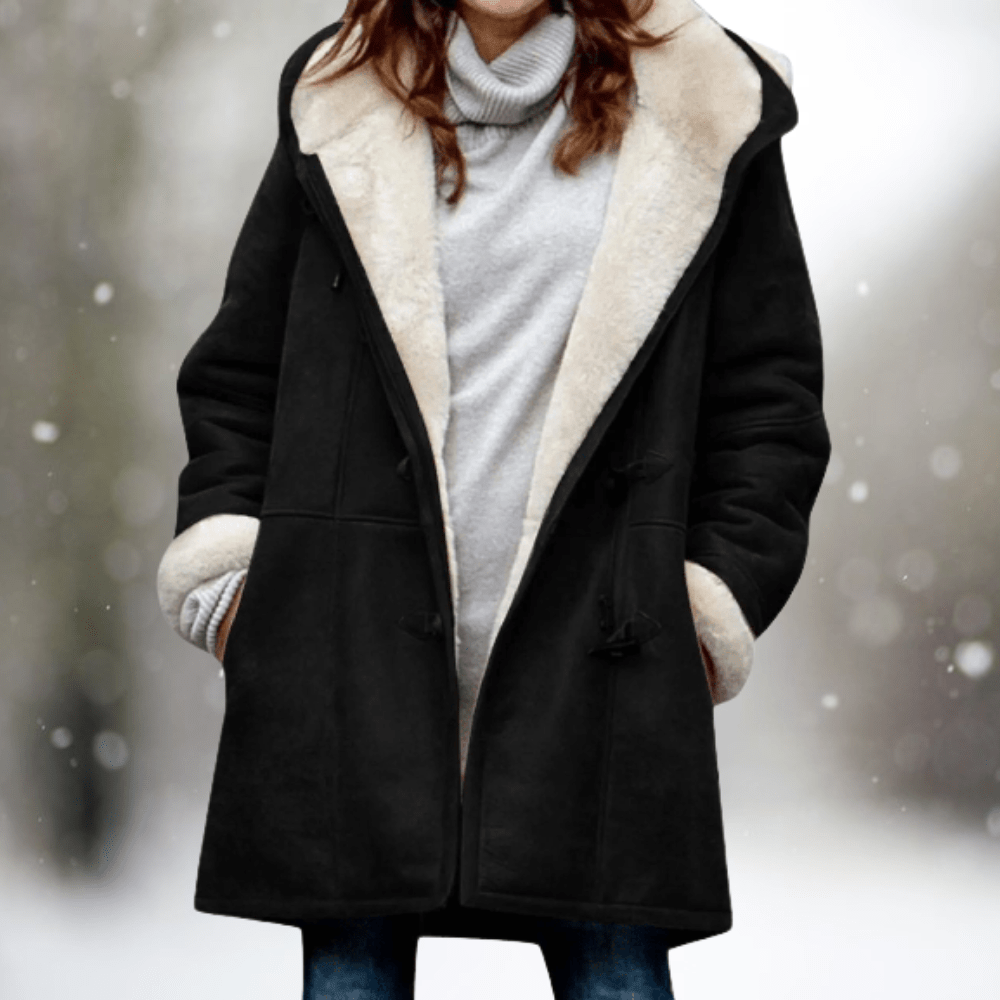 Women's Longline Hooded Winter Coat — Grey
