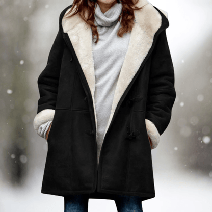 Women's Longline Hooded Winter Coat — Grey