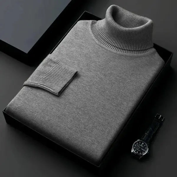 Kian Men's Turtleneck Sweater – Warm Comfortable Cashmere Wool Blend
