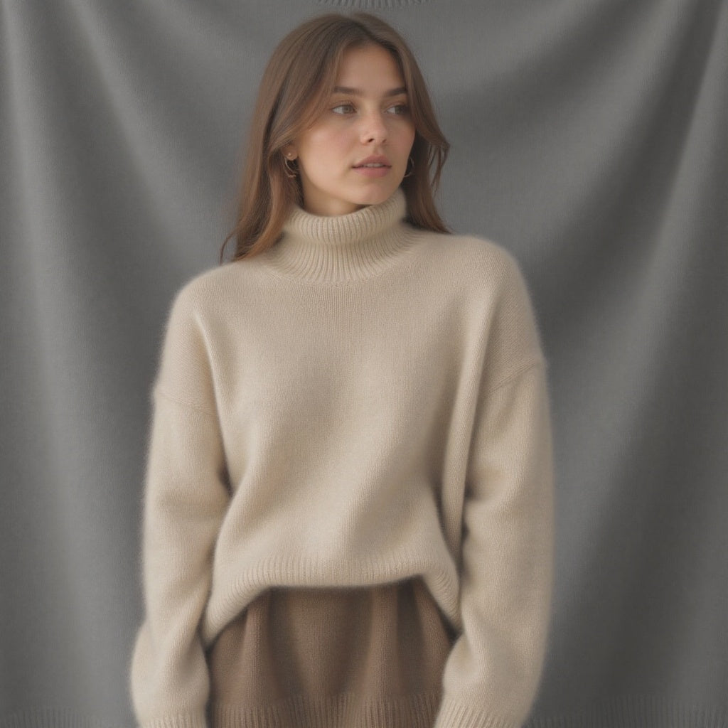 Sydney Women's Oversized Cashmere Turtleneck Sweater