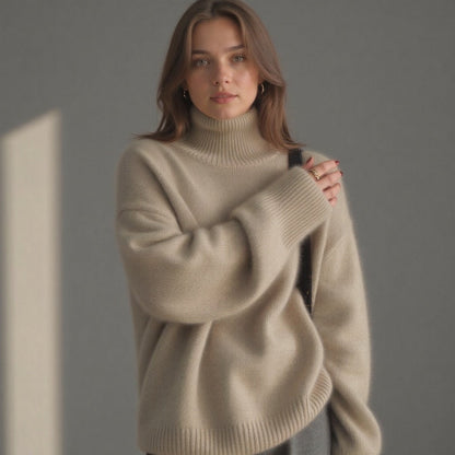 Sydney Women's Oversized Cashmere Turtleneck Sweater