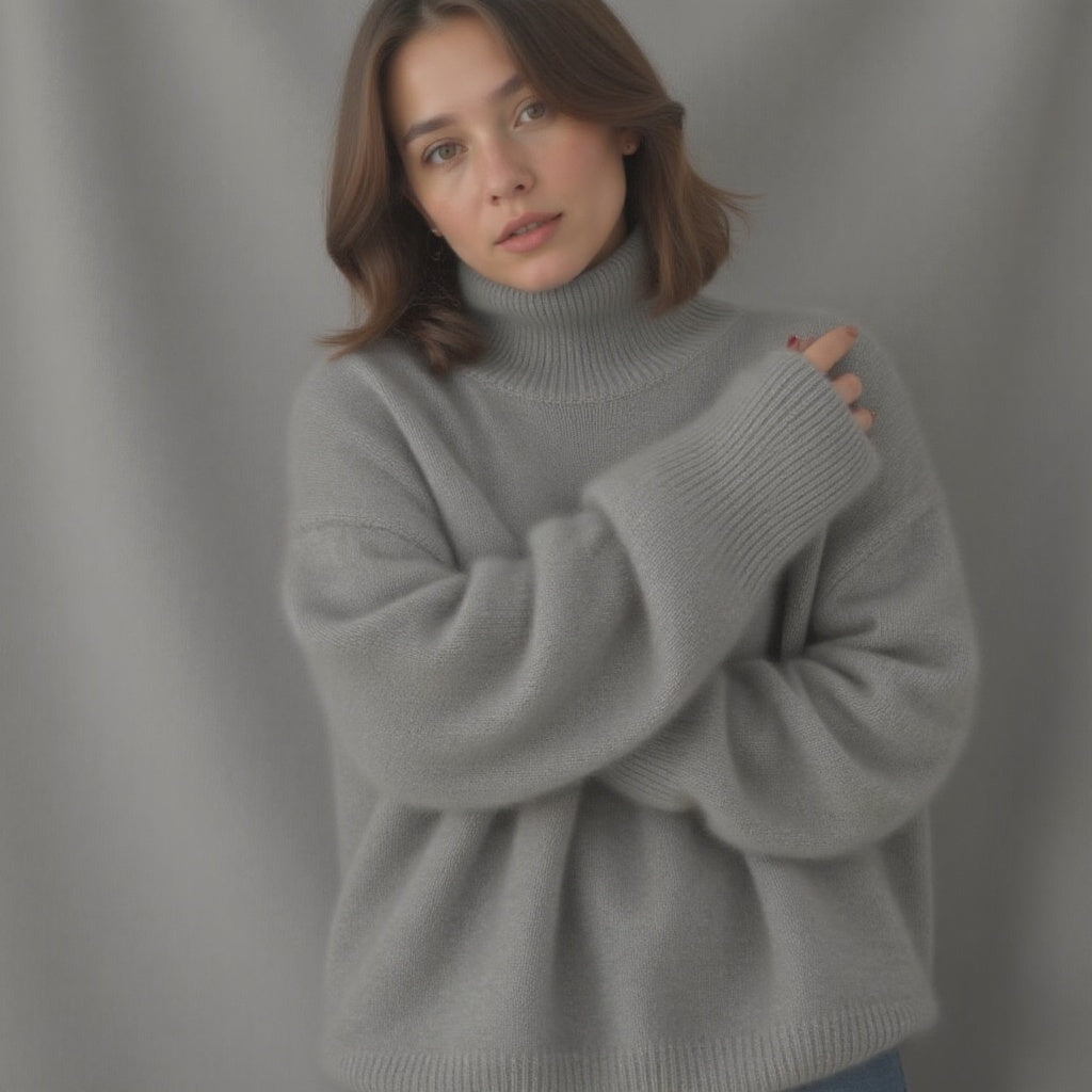 Sydney Women's Oversized Cashmere Turtleneck Sweater