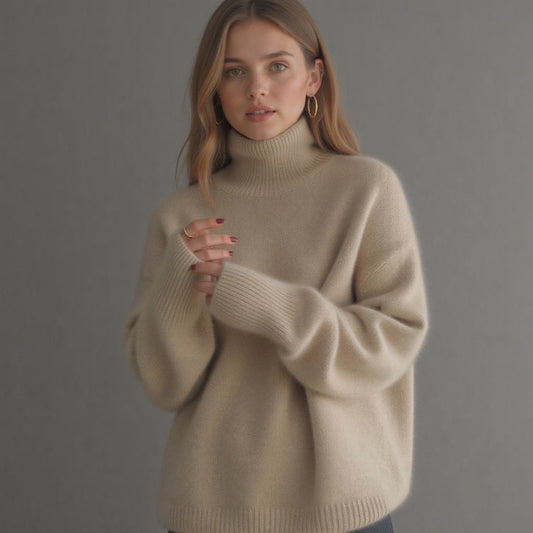 Sydney Women's Oversized Cashmere Turtleneck Sweater