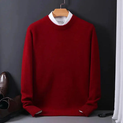 Daniel Men's Round Neck Sweater – Sky Blue, Soft & Elegant Comfort in Mixed Cashmere Wool