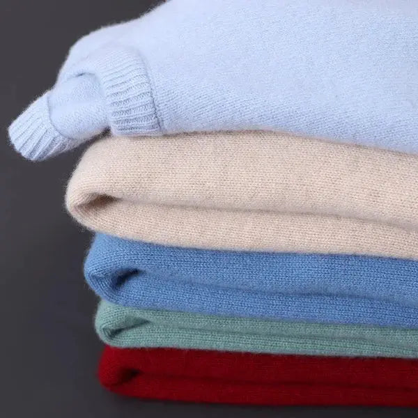 Daniel Men's Round Neck Sweater – Sky Blue, Soft & Elegant Comfort in Mixed Cashmere Wool