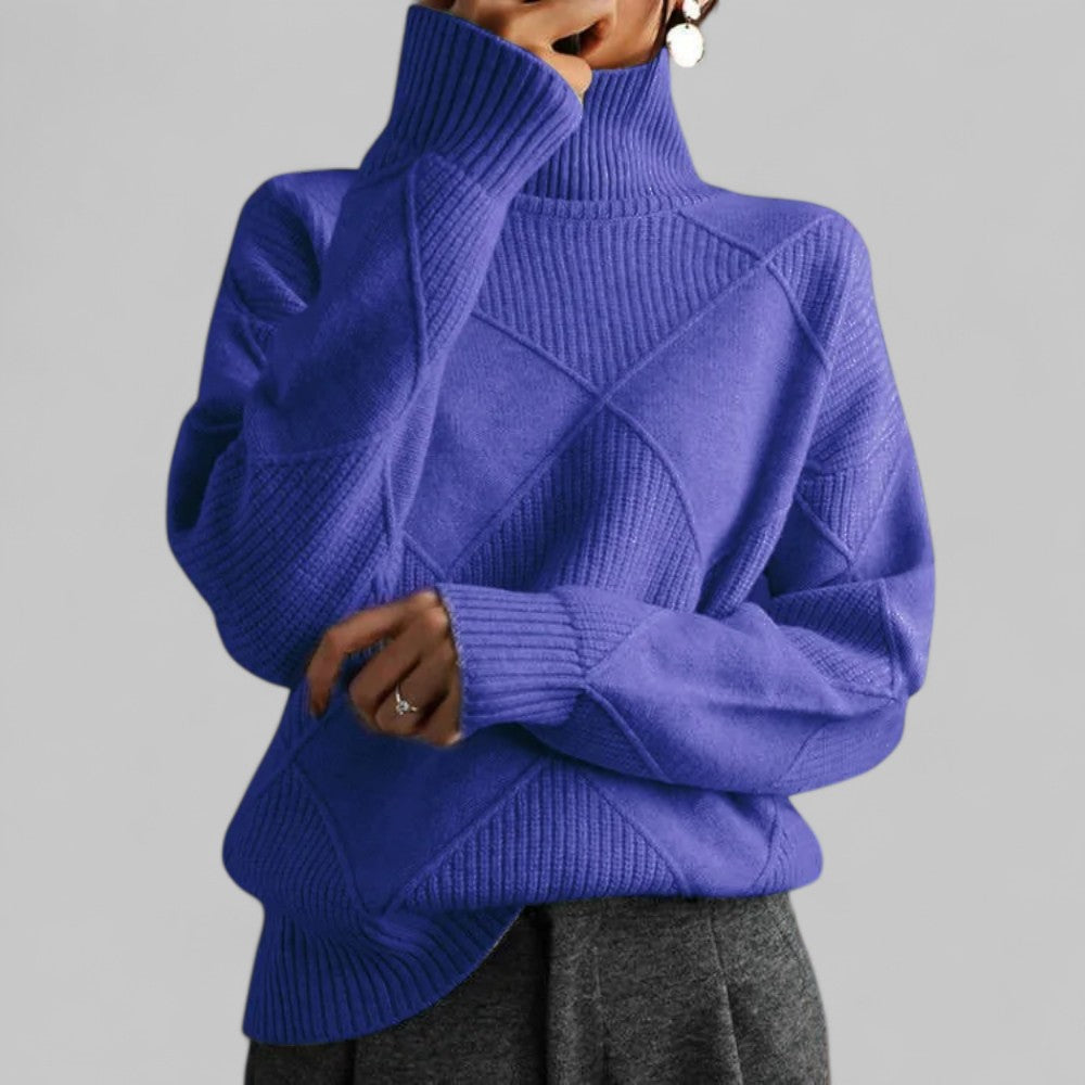 Women's Oversized Chunky Knit Sweater — Camel