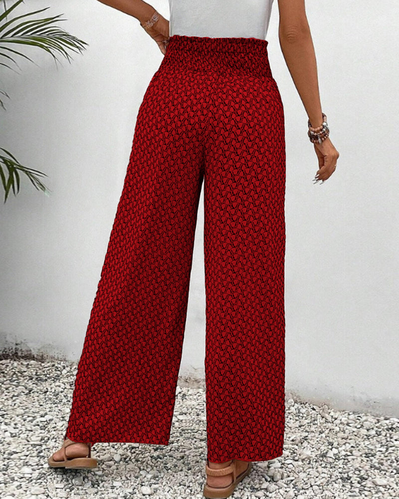 Henriette Women's High Waisted Wide Leg Trousers