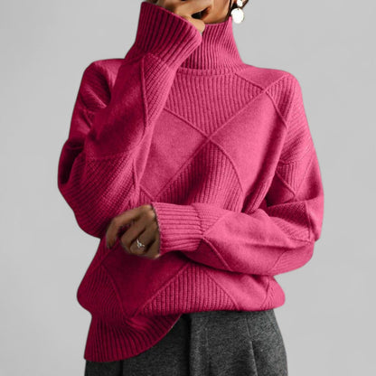 Women's Oversized Chunky Knit Sweater — Camel