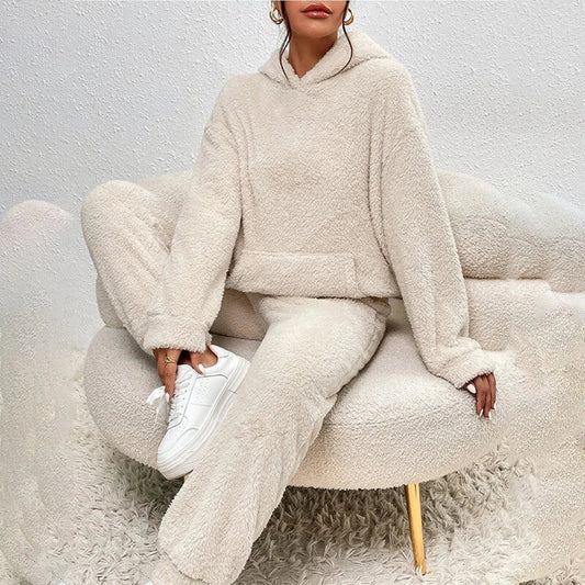 Sloane Women's Fleece Hooded Pajama Set