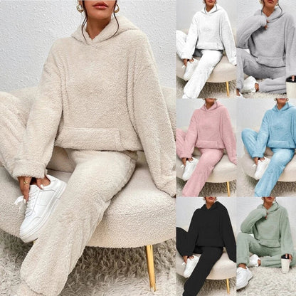 Sloane Women's Fleece Hooded Pajama Set