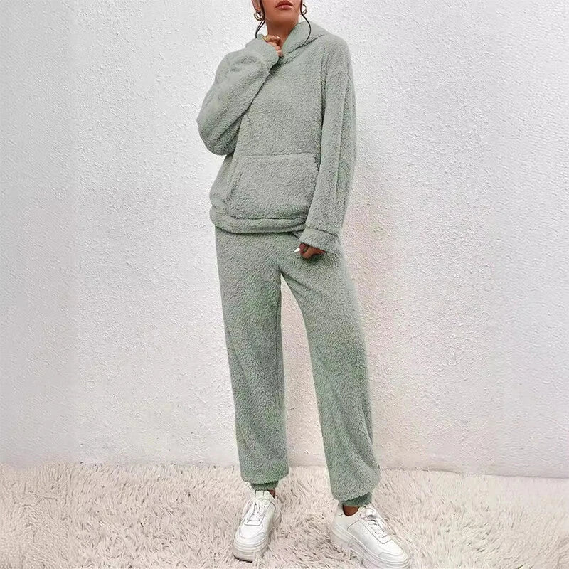 Sloane Women's Fleece Hooded Pajama Set
