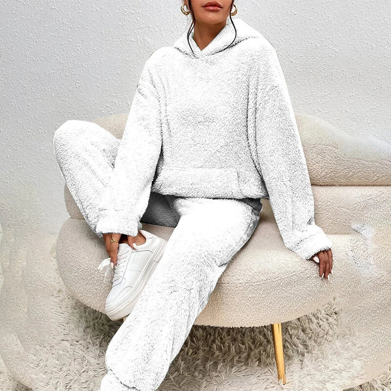 Sloane Women's Fleece Hooded Pajama Set