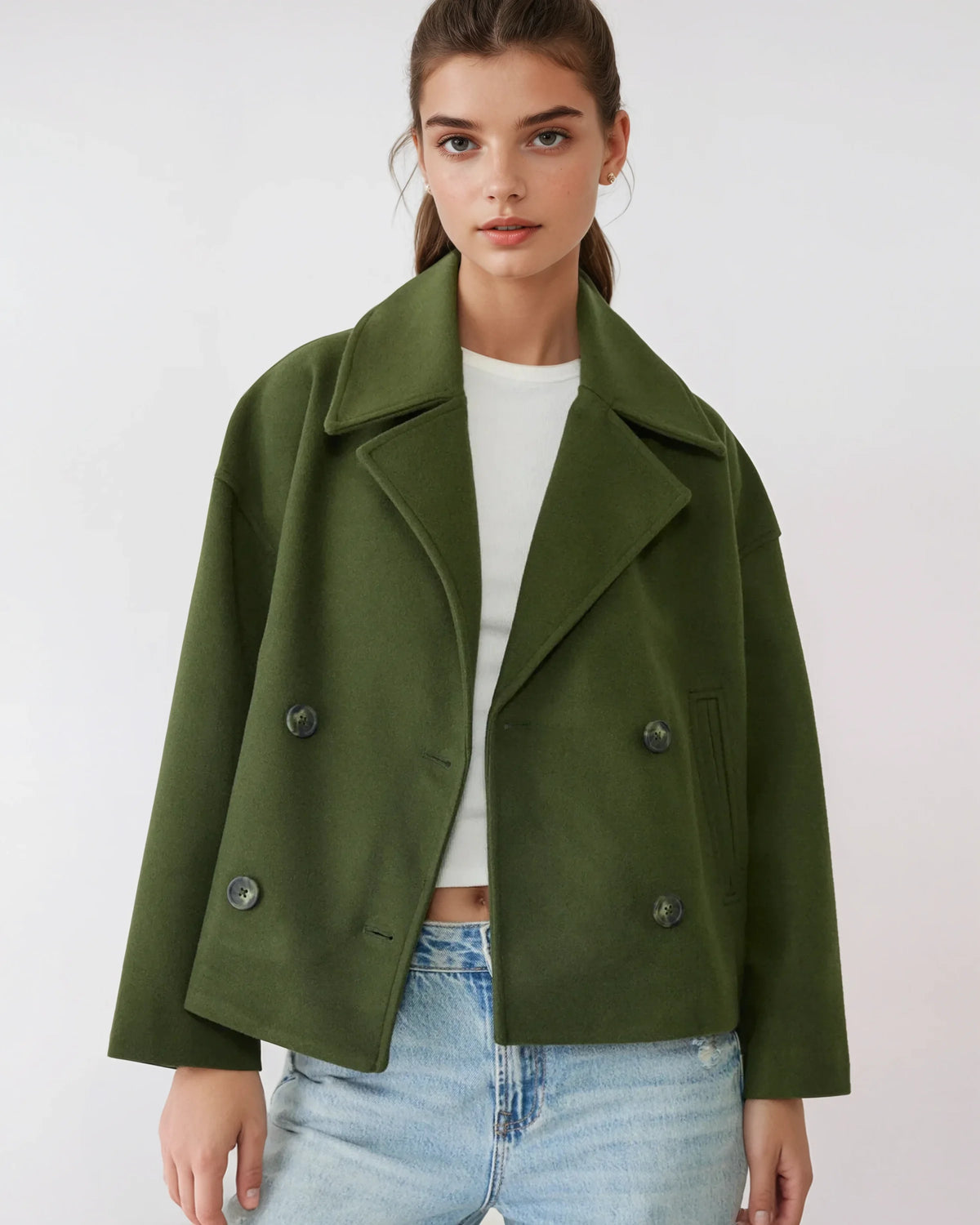 Vanessa Women's Double-Breasted Wool Jacket