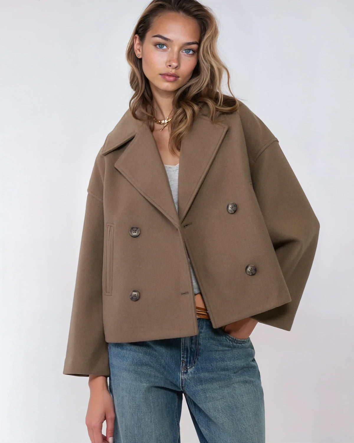 Vanessa Women's Double-Breasted Wool Jacket