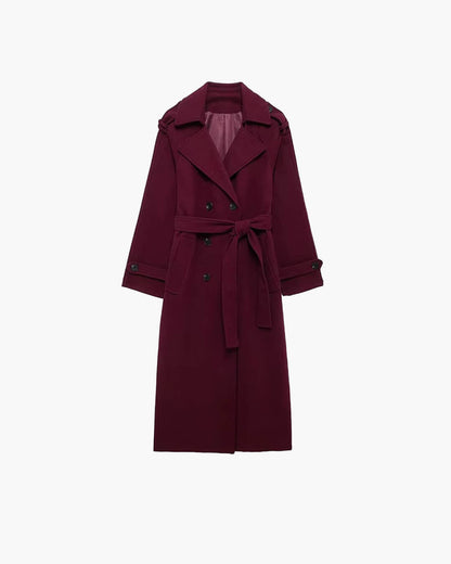 Women's Wool Longline Trench Coat