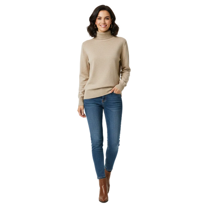 Lea Women's Slim Fit Cashmere Turtleneck Sweater